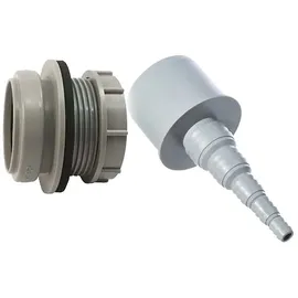 tecuro Kombi-set Anschraubmuffe Dn 50 & Schlauchnippel Dn 50 grau