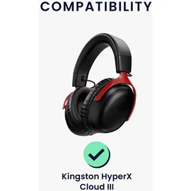 kwmobile Ersatz Kopfhörer Mikrofon kompatibel mit Kingston HyperX Cloud III Headset - Gaming Headphones Mikrofon mit 3,5 mm Klinkenstecker - Schwarz