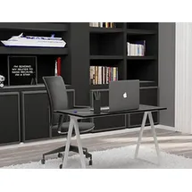 Paperflow Schreibtisch LV9 Walnuss / Grau