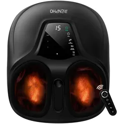Fußmassagegerät RENPHO "Shiatsu Foot Massager Compact FM-058", schwarz, MassagegeräteB:33,4cm H:39,7cm T:18,1cm, ABS, Shiatsu-Kompressionsmassage - Entspannung für den gesamten Fußbereich, B:33,4cm H:39,7cm T:18,1cm