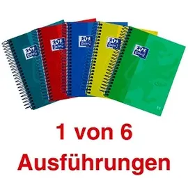 Oxford Collegeblock European Book kariert DIN A6 farbiger Rand, 1 Block