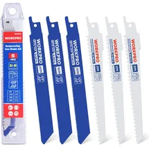 WorkPro Säbelsägeblätter Set 6-teilig Bi-Metall