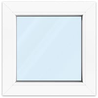 Fenster 50x50 cm, Kunststoff Profil aluplast IDEAL® 4000, Weiß, 500x500 mm, einteilig festverglast, 2-fach Verglasung, individuell konfigurieren