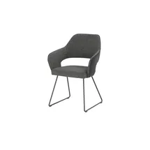 MCA Furniture Newcastle 2er Set Kufenstuhl New Castle ¦ grau ¦ Maße (cm): B: 58 H: 87 T: 59.0