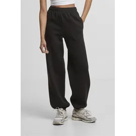 URBAN CLASSICS Jogginghose URBAN CLASSICS "Urban Classics Ladies Basic Essential Sweatpants", Damen, Gr. XS, US-Größen, schwarz, 70% Baumwolle, 30% Polyester, unifarben, normal, Hosen Jogginghose