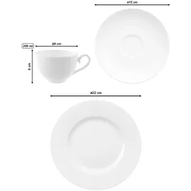 Villeroy & Boch Royal Kaffeeservice 18-tlg. weiß