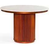 fijalo Esstisch DKD Home Decor Metall Marmor (110 x 110 x 76 cm) - Weiß