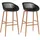 vidaXL Barhocker 2 Stk. Schwarz