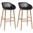 vidaXL Barhocker 2 Stk. Schwarz