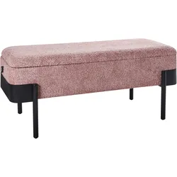 Truhenbank WARREN Chenillegewebe Rosa