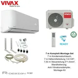 VIVAX R Design 9000 BTU + 7 m Komplett Montageset 2,6 KW Split Klimaanlage A +++