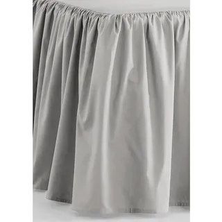 Babymajawelt Betthusse Bettvolant Bettlaken für Babybett, Glatt, Einfarbig, Dekorativ, Reine Baumwolle, Made in EU grau