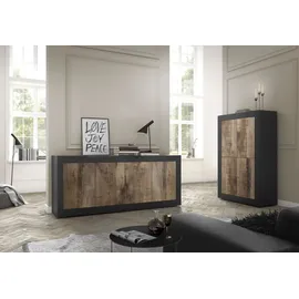 Home Affaire Highboard 102 x 162 x 43 cm Schwarz