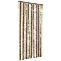 VidaXL Fliegenvorhang Dunkelbraun und Beige 56x200 cm Chenille