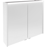 Fackelmann LED-Spiegelschrank Verona 80 cm 2 Türen Weiß Glanz