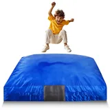 Vevor Crashpad 150 x 150 cm, Kindermatte mit Schaumstoffblöcken & Waschbarem Bezug, Weiche Schaumstoff-Landezone, Fallschutzmatte, Ausstattung für Sinnesräume zum Springen Entspannen Spielen Blau