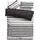 H.I.S. Majoran gestreift Grau 135 x 200 cm + 2 x 40 x 80 cm