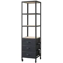 Tikamoon Hochschrank 43 x 167 x 40 cm Schwarz Metall
