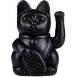 Donkey Products Lucky Cat Maneki Neko, Winkekatze, Glücksbringer, Kunststoff, Black, 15 cm, 330466