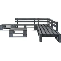 vidaXL Garten-Sofagarnitur 6-tlg. grau
