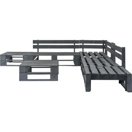 vidaXL Garten-Sofagarnitur 6-tlg. grau