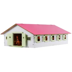 Kids Globe Farming Reiterhof mit 9 Pferdeboxen, Pferdehof aus Holz, mit Faltdach