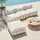 Oviala Gestreifter Gartensessel Modulsofa beige