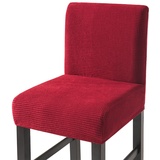 CHNSHOME Barhocker Stuhlhussen Stretch Bar Stuhlhussen Stuhlbezüge barhocker bezug mit Rückenlehne 4er Set