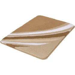 Badematte MEUSCH "Lyra", beige, H:20mm, Polyacryl, Badematten, Badteppich, elegantes Design mit Streifen & Farbverlauf, waschbar