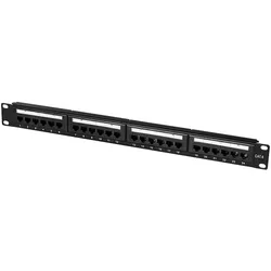 LogiLink Cat.6 Patchpanel 24-Port UTP, 180° Anschluss, EconLine