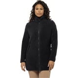 Jack Wolfskin High Curl Coat W Fleece Jacke, Schwarz, M