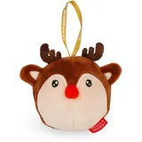 Legami - Weihnachtsdekoration aus Plüsch Oh-Oh-Ornaments, Reindeer, Weihnachtskugel, zum Aufhängen am Baum, aus Polyester, 9 x 10 x 4 cm