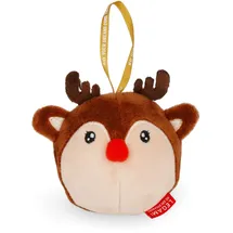 Legami - Weihnachtsdekoration aus Plüsch Oh-Oh-Ornaments, Reindeer, Weihnachtskugel, zum Aufhängen am Baum, aus Polyester, 9 x 10 x 4 cm