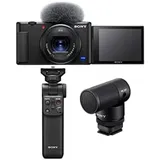 Sony Alpha 7C Spiegellose E-Mount Vollformat-Digitalkamera ILCE-7C (24,2 MP, 7,5cm (3 Zoll) Touch-Display, Echtzeit-AF) Nur Body - Silber/Schwarz + SEL40F25G + Handgriff