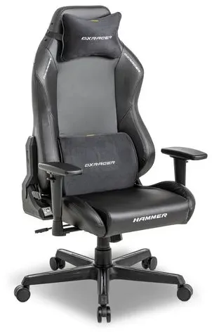 DXRacer Gamingstuhl DX-Racer Lederoptik Schwarz