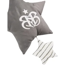 roba Spieluhr 'Rock Star Baby 3', Einschlafhilfe, Textil-Stern waschbar, Babyzimmer Deko grau / weiß