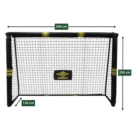 Umbro Fußballtor Schwarz 300 x 200 x 120 cm