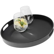 APS Tablett BISTRO schwarz rund Ø 35,5 cm