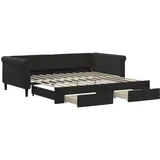 vidaXL Tagesbett 100 x 200 cm Schwarz
