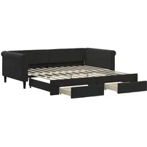 vidaXL Tagesbett 100 x 200 cm Schwarz