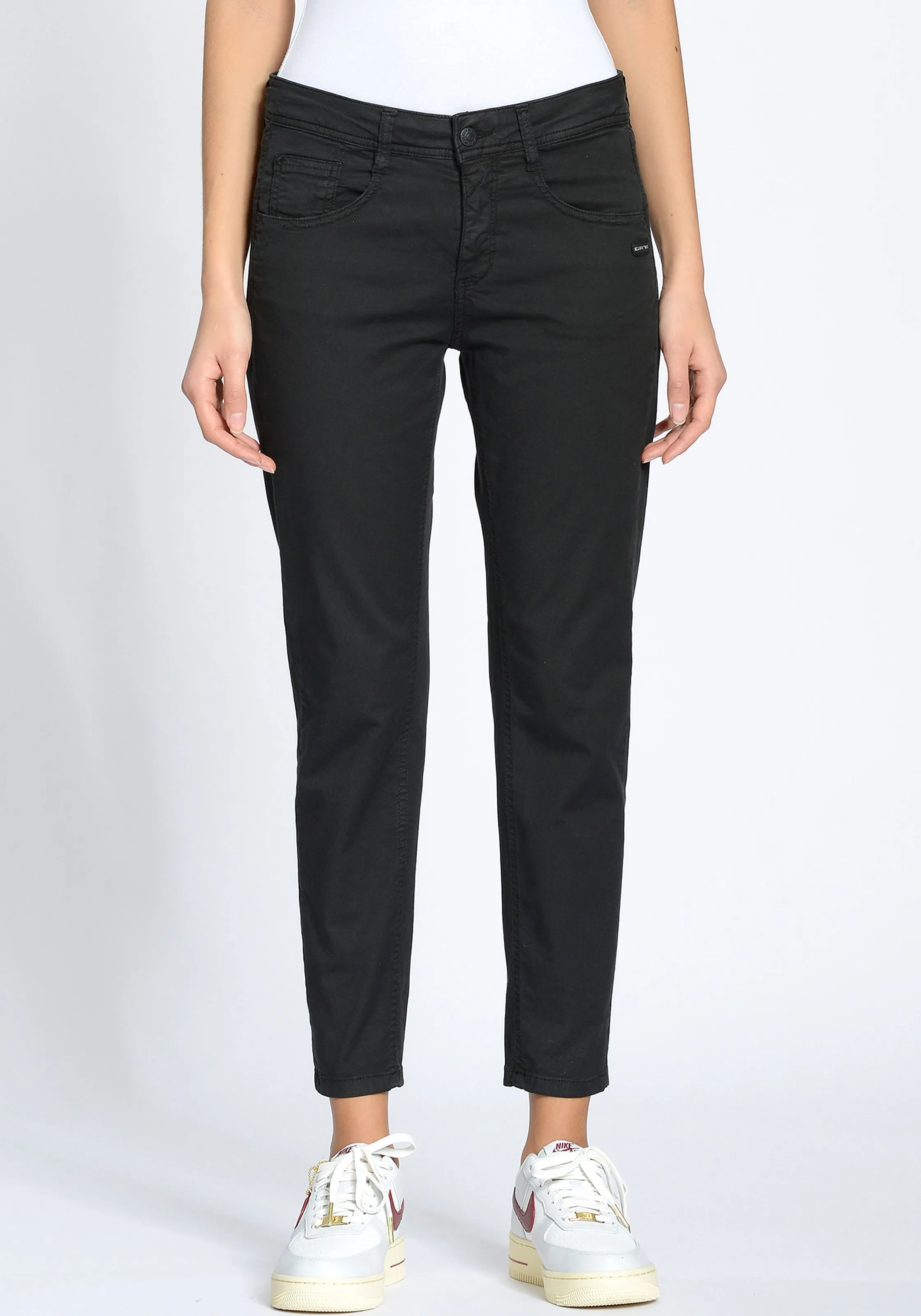 5-Pocket-Hose »94AMELIE CROPPED«, mit doppelter Passe und doppelter, rechter Gesäßtasche, Gr. 32 - N-Gr, black, , 35976910-32 N-Gr