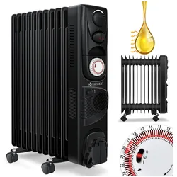 KESSER® Ölradiator - Elektrische Heizung  2500W Öl Radiator  Elektroheizung Mobil Timer Lüfter Abschaltautomatik stufenlose Temperaturregelung Überhitzungsschutz