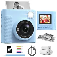 TIATUA - Sofortdruckkamera für Kinder, Weihnachtsgeburtstagsgeschenke für Mädchen und Jungen, HD 1080P Digitalkamera für Kinder mit Druckpapier und 32G Karte, Spielzeug
