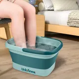 Udefineit Zusammenklappbare Fußbadewanne mit Griff, 15 l, große tragbare Füße, Spa-Einweichbecken mit Massage-Akupunkt zum Waschen von Füßen, Pediküre, Fußeinweichen, Heim-Spa-Behandlung