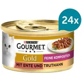 GOURMET Gold Feine Komposition mit Ente und Truthahn 24x85g