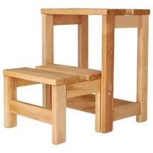 Wellhome - Trittleiter mit 2 Stufen Öl, 32x23x40