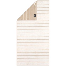CAWÖ Handtuch - C Balance, 50x100 cm, Walkfrottier, Baumwolle, Streifen Natur