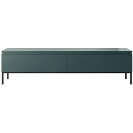 Selsey Bemmi TV-Lowboard 175x46x32 cm Dunkelgrün/Stahl