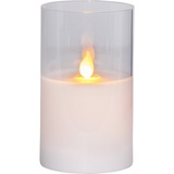 Star Trading LED-Kerze, Kerzenlicht flackernd, 12,5 cm - weiß