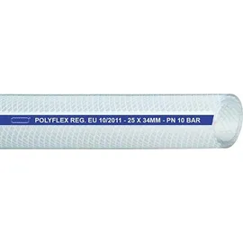 TEGUMA Druckluftschlauch POLYFLEX ID 6,0mm AD 12,0mm L.50m Transparent Wandst.3,0mm